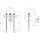 Tvättställsblandare Gessi Inciso 58111 3-håls med Lyftventil