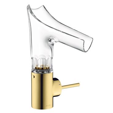 Tvättställsblandare Axor Starck V 140 med Fasettslipat Glas