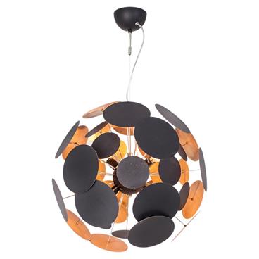 Taklampa By Rydéns Planet Ø50 cm Svart/Guld 4L E14