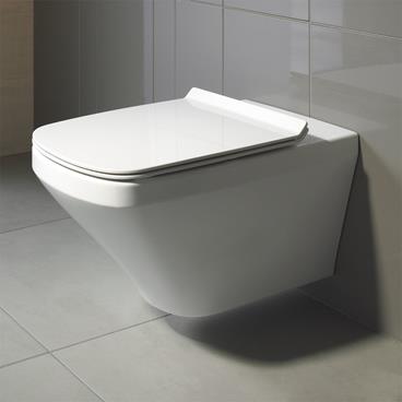 Vägghängd Toalettstol Duravit DuraStyle 255209 med Mjukstängande Hårdsits Vit