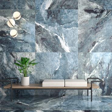 Klinker Tenfors Amazona Blue Marmor Blank 120x120 cm