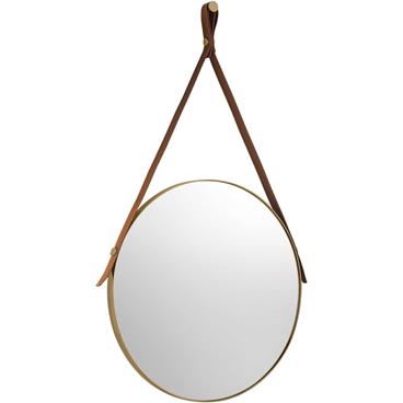 Spegel Lavabo Ø500 mm med Läderrem