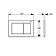 Spolknapp Geberit Omega 20 Square