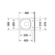 Vägghängd Toalettstol Duravit ME by Starck Compact 453009 Rimless