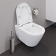 Vägghängd Toalettstol Duravit D-Neo 257709 Rimless Mjukstängnade Hårdsits