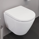 Vägghängd Toalettstol Duravit D-Neo Compact 258809 Rimless Mjukstängande Hårdsits