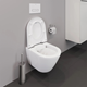 Vägghängd Toalettstol Duravit D-Neo Compact 258809 Rimless Mjukstängande Hårdsits