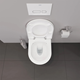 Vägghängd Toalettstol Duravit D-Neo Compact 258809 Rimless Mjukstängande Hårdsits