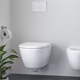 Vägghängd Toalettstol Duravit D-Neo Compact 258809 Rimless Mjukstängande Hårdsits