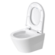 Vägghängd Toalettstol Duravit D-Neo Compact 258809 Rimless Mjukstängande Hårdsits