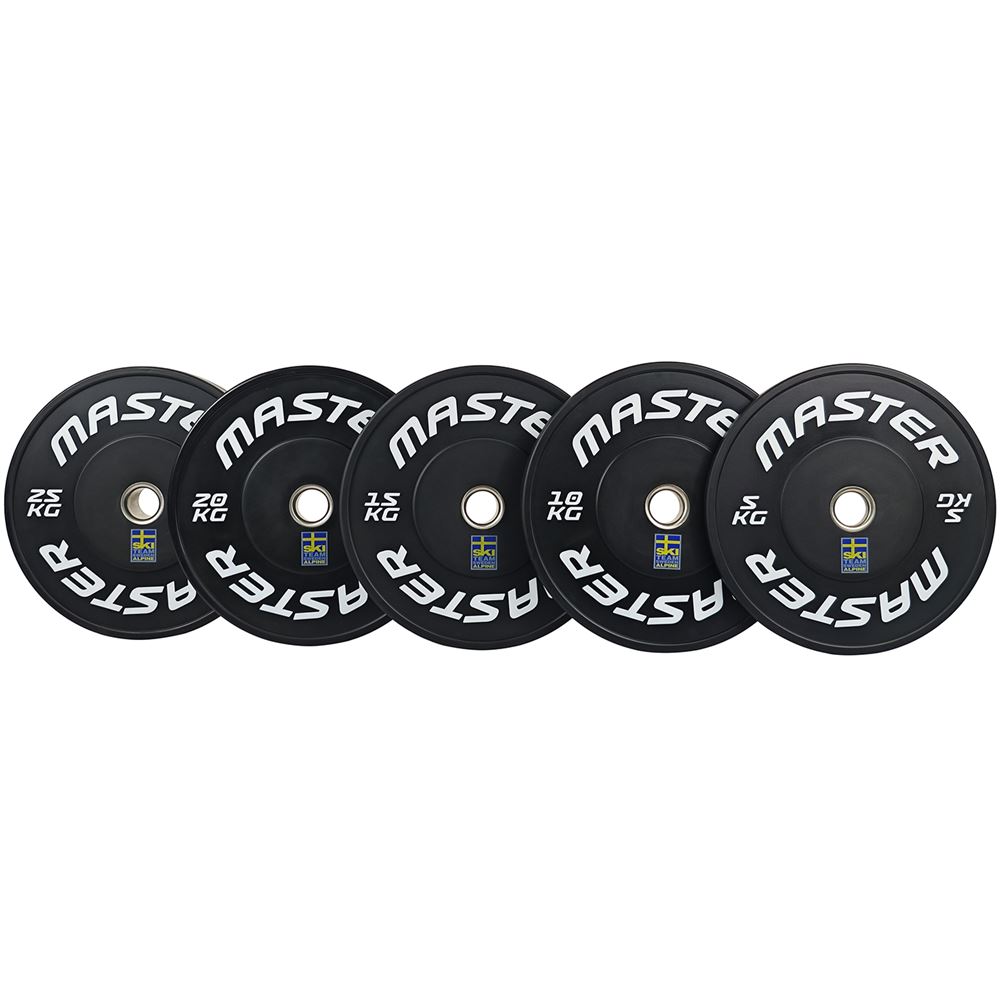 Master Fitness Bumper Ski Svart, Viktskivor bumper