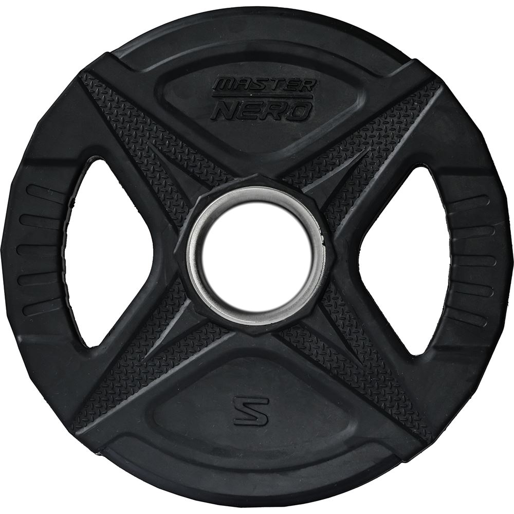 Master Fitness Nero Rubber Plate