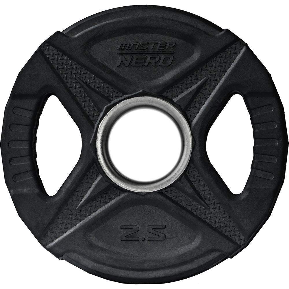 Master Fitness Nero Rubber Plate