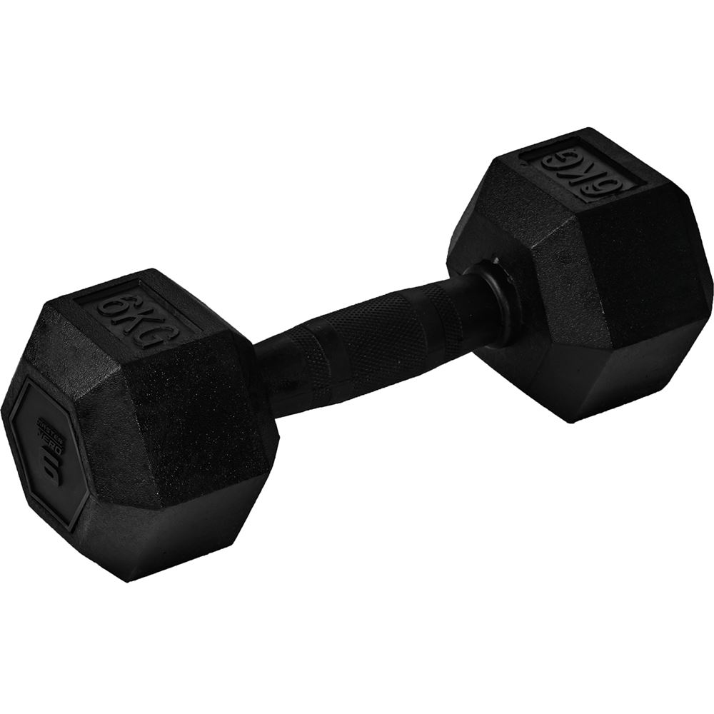 Master Fitness Nero Rubber Coated Hex