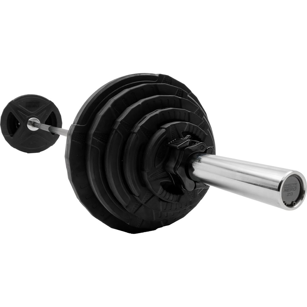 Master Fitness Nero Paket 87,5 kg, Skivst&aring;ngsset gummerade