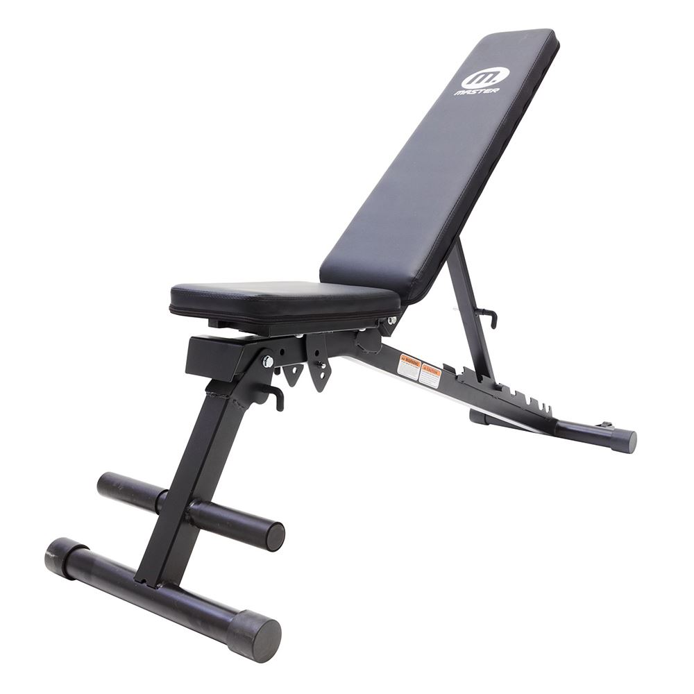 Master Fitness Black II Foldable Bench, Tr&auml;ningsb&auml;nk