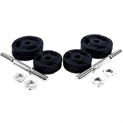 Gorilla Sports Hantlar BLACK Trigrip - 2x13.5kg