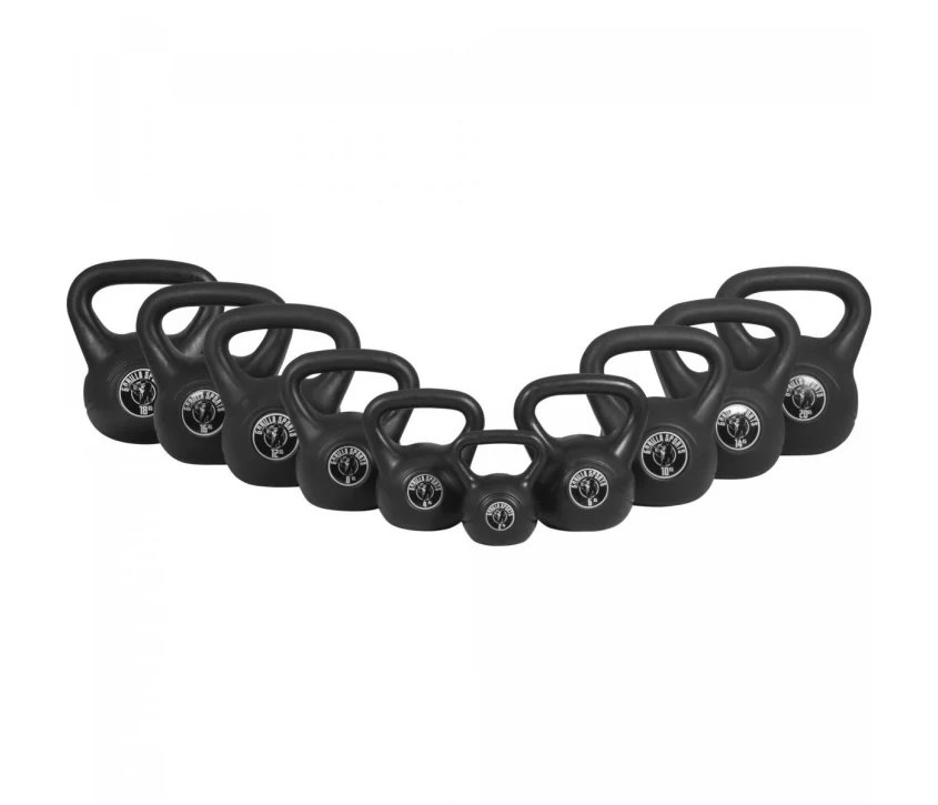 Gorilla Sports Kettlebell pakke GS Sort - 113kg, Pakke Kettlebell