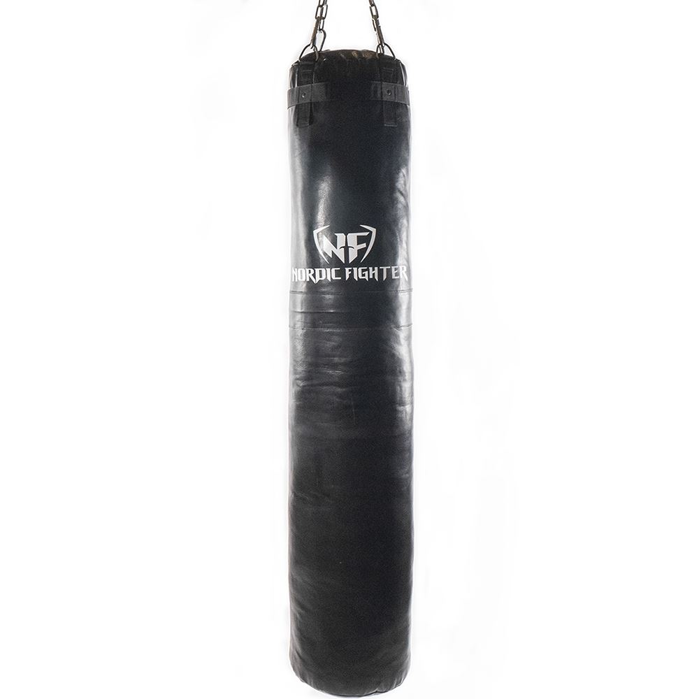 Nordic Fighter Thai Bag, Fylld, &Auml;kta L&auml;der, Boxningss&auml;ck