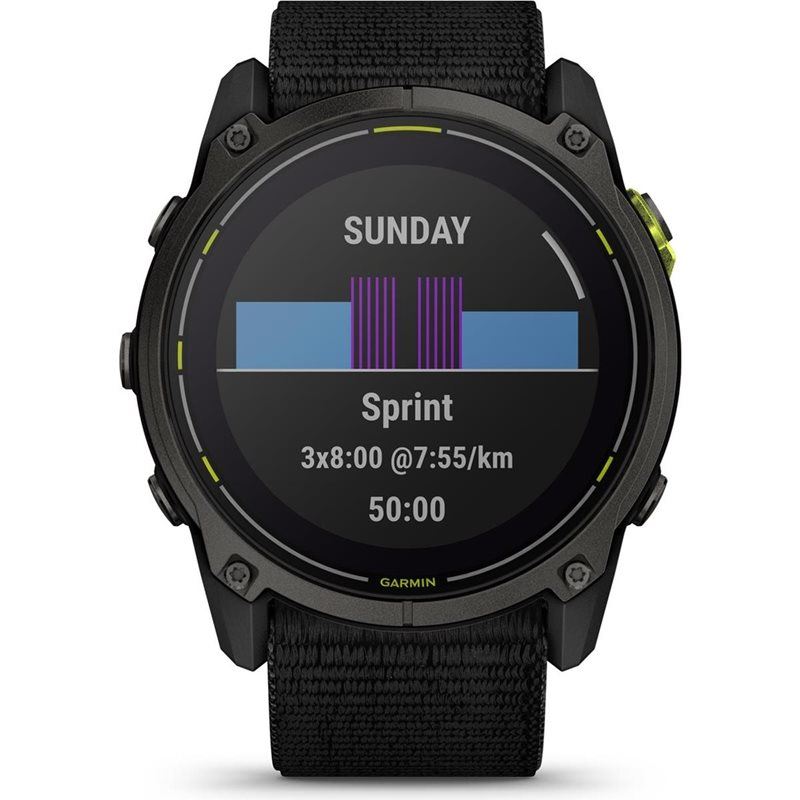 Garmin Enduro 3, Crbn Gry DLC Ti w/Blk Sport Lo Black, Pulsklocka