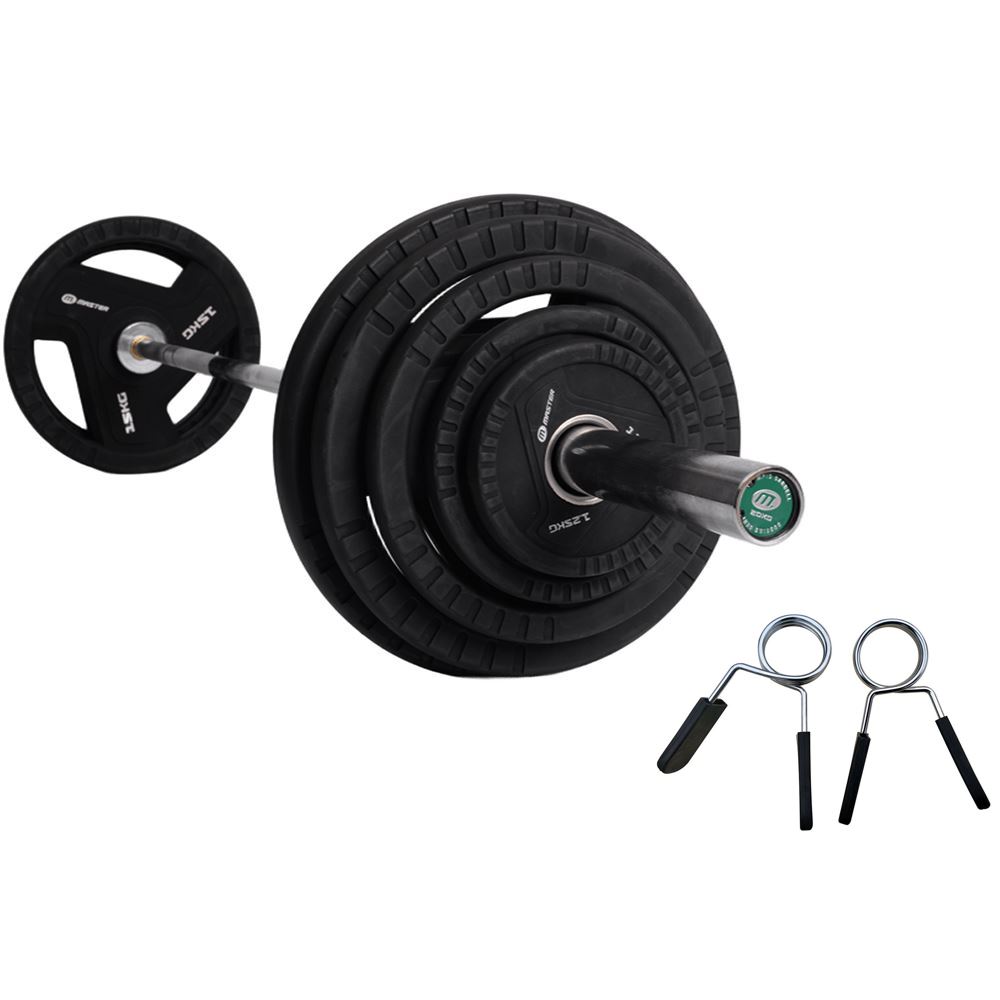Master Fitness Skivst&aring;ngsset 87,5 kg PU Plates Pro, Skivst&aring;ngsset gummerade