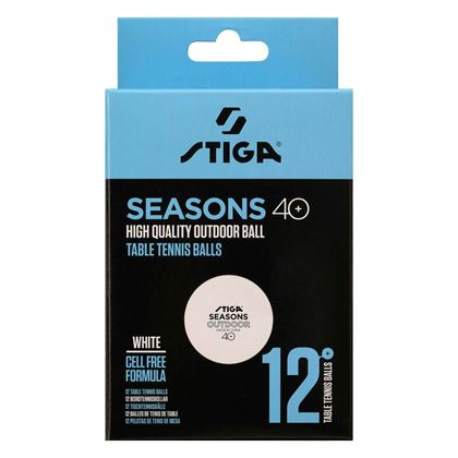 STIGA Ball Seasons Outdoor ABS White 12-Pack, Bordtennisbollar