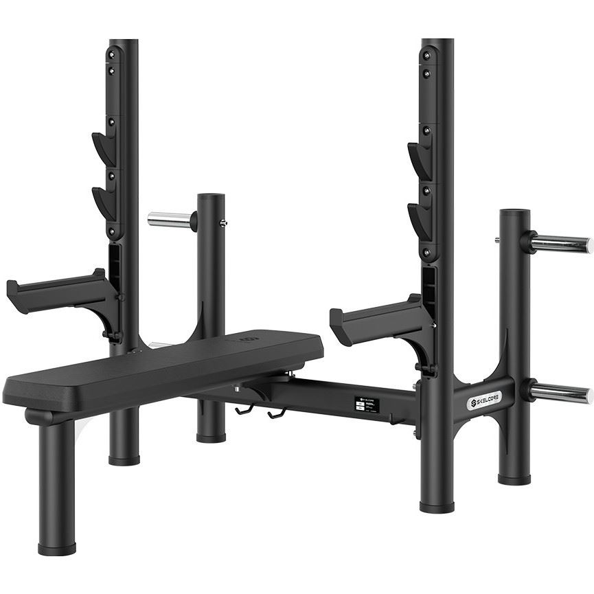 Skelcore Flat Olympic Bench With Safety Bar, Tr&auml;ningsb&auml;nkar