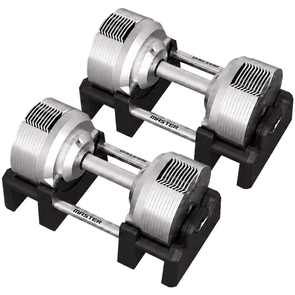Master Fitness Justerbara Hantlar Elite Silver 2 x 32,5 kg (Par)