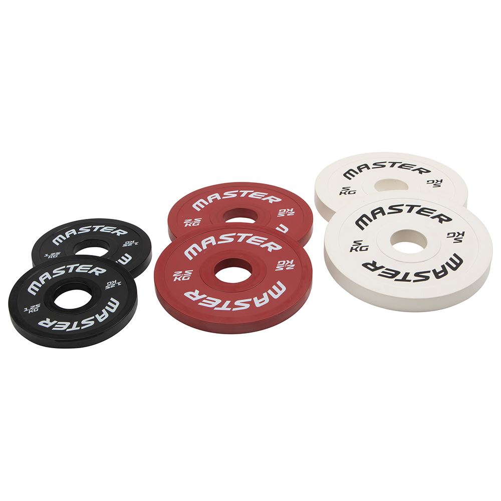 Master Fitness Change Plate Set 1,25 - 2,5 - 5 kg, Viktpaket gummerade