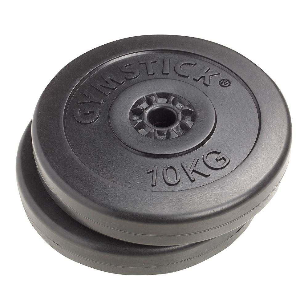 Gymstick Vinyl Plates - 2 X 10kg, Viktskivor gummerade