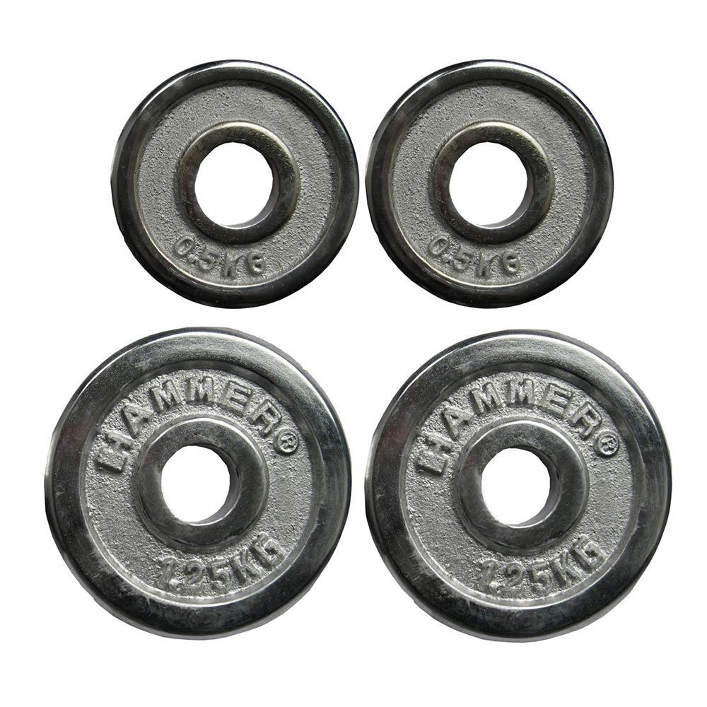 Hammer Sport Weight Disc Set - 2 X 0,5kg, 2 X 1,25kg, Viktpaket j&auml;rn