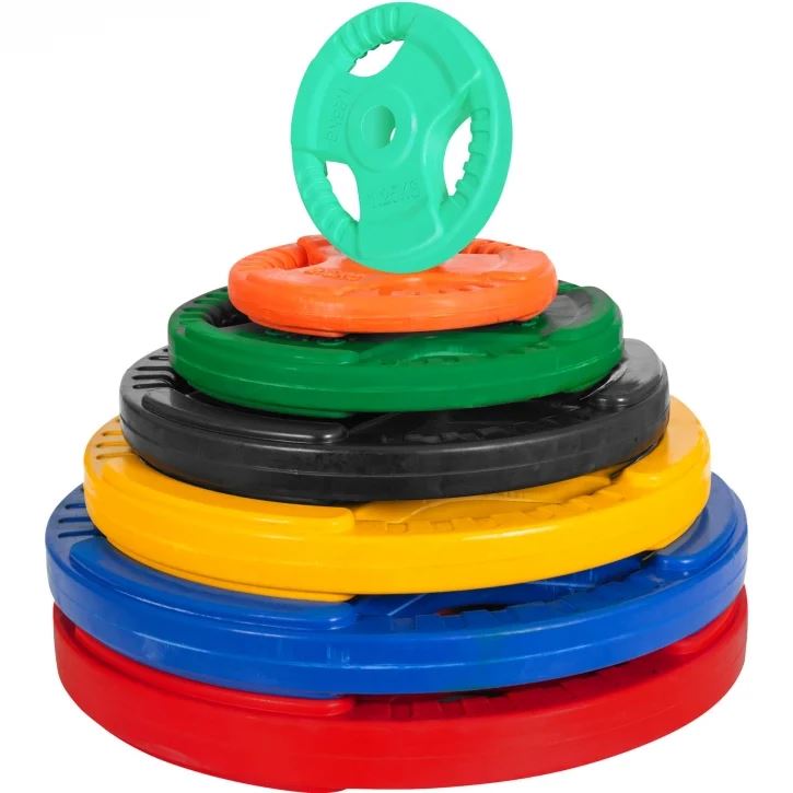 Gorilla Sports Trigrip 31 mm, Viktskivor gummerade