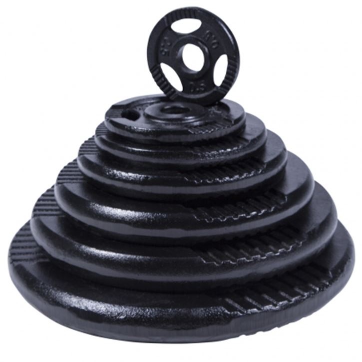Gorilla Sports TRIGRIP Black, Viktskivor j&auml;rn