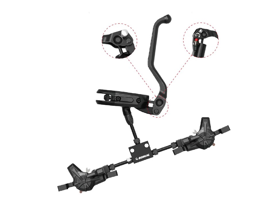 Front brake system hydraulic Bengal without cut-off Delight (new for 2,3mm thicker brake disc)