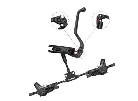 Front brake system hydraulic Bengal without cut-off Delight (new for 2,3mm thicker brake disc)