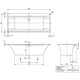 Inbyggnadsbadkar Villeroy & Boch Squaro Edge 12 Rektangulär 1800 mm