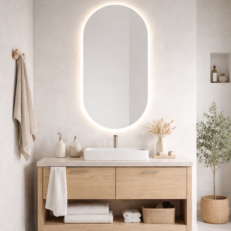 Badrumsspegel INR Slot med LED-belysning