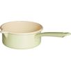 Ljusgul emaljkastrull låg 1 l