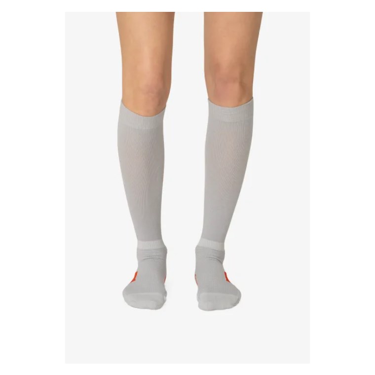 Norrøna Senja Merino Lightweight Socks Long Light Grey/Arednaline