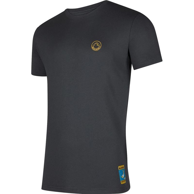 La Sportiva Climbing on the Moon T-Shirt M Carbon/Giallo