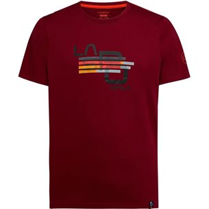 La Sportiva Stripe Cube T-ShirtM Sangria