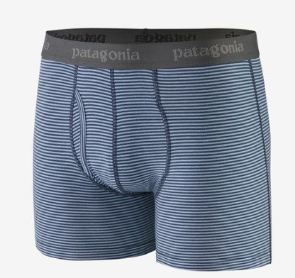 Patagonia Essential Boxer Briefs 3″ Men Fathom Stripe: New Navy
