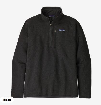 Patagonia M’s Better Sweater 1/4 Zip Black