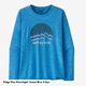Patagonia W's L/S Cap Cool Daily Graphic Shirten Ridge Rise Moonlight: Vessel Blue X