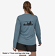 Patagonia W's L/S Cap Cool Daily Graphic Shirt Ridge Rise Moonlight: Vessel Blue X