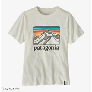 Patagonia K's Graphic T-Shirt Line Logo Ridge: Birch White