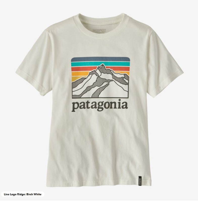 Patagonia K’s Graphic T-Shirt Line Logo Ridge: Birch White