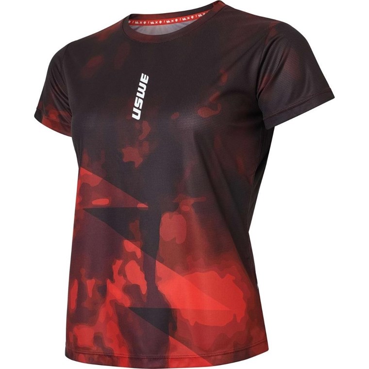 USWE Dimma Trail Running SS Tee Woman Flame Red