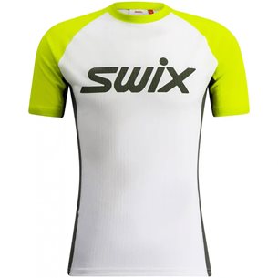 Swix V Racex Classic Short Sleeve M Bright White/Lime Punch