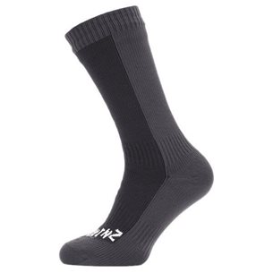 Sealskinz Waterproof Cold Weather Mid Socks Black/Grey